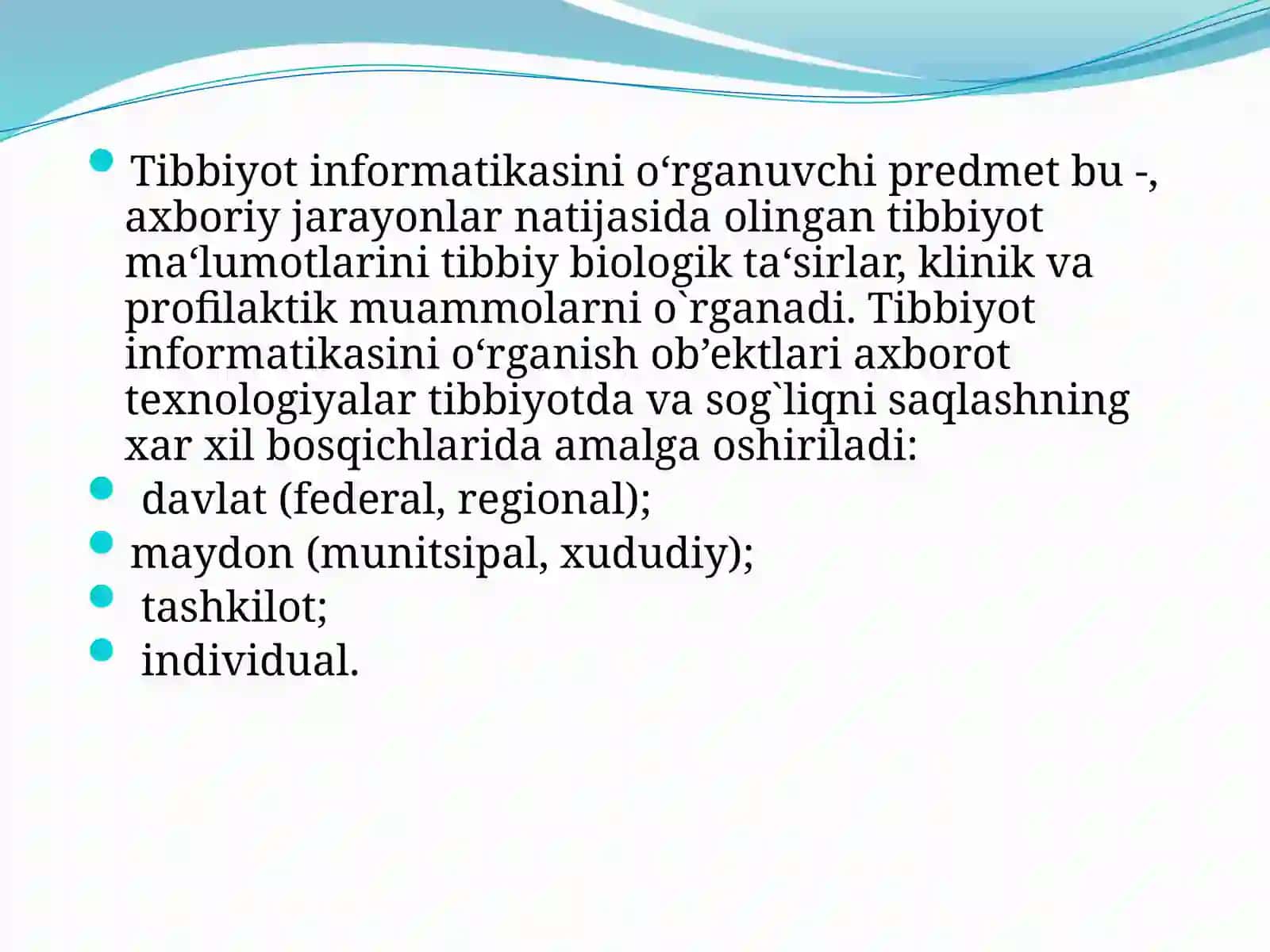Tibbiyot masalarini yechishda axborot-kommunikatsiya texnologiyalari 3