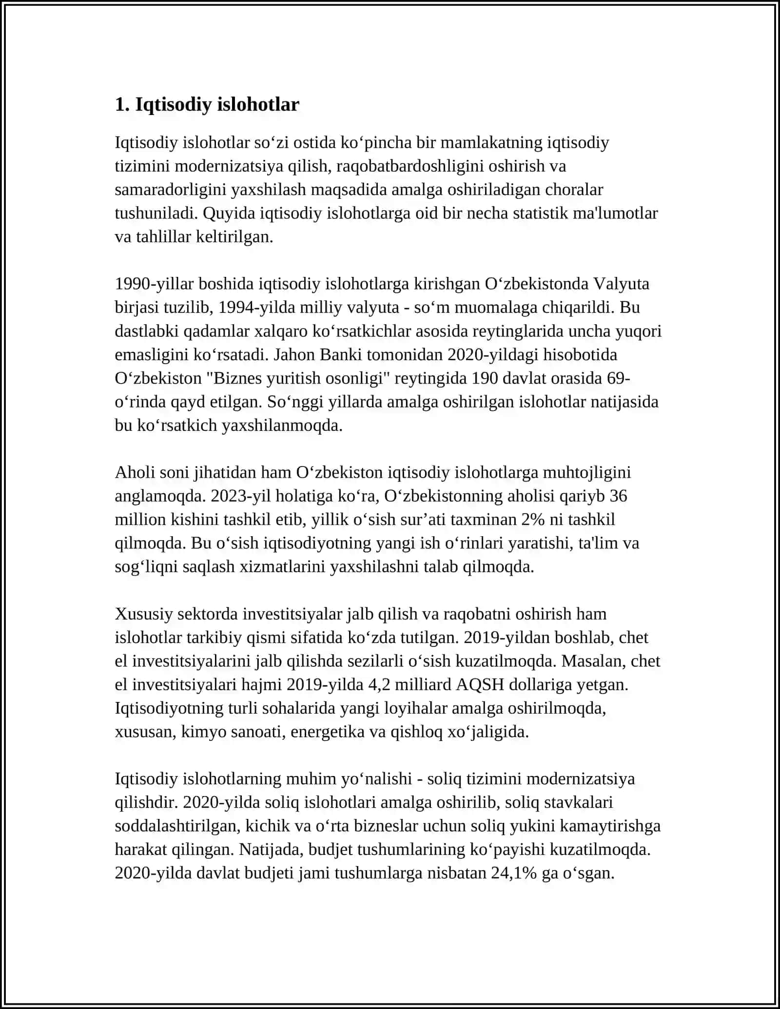 MUSTAQILLIK YILLARIDA DAVLAT BOSHQARUVI TIZIMIDA AMALGA OSHIRILGAN ISLOHOTLAR 3