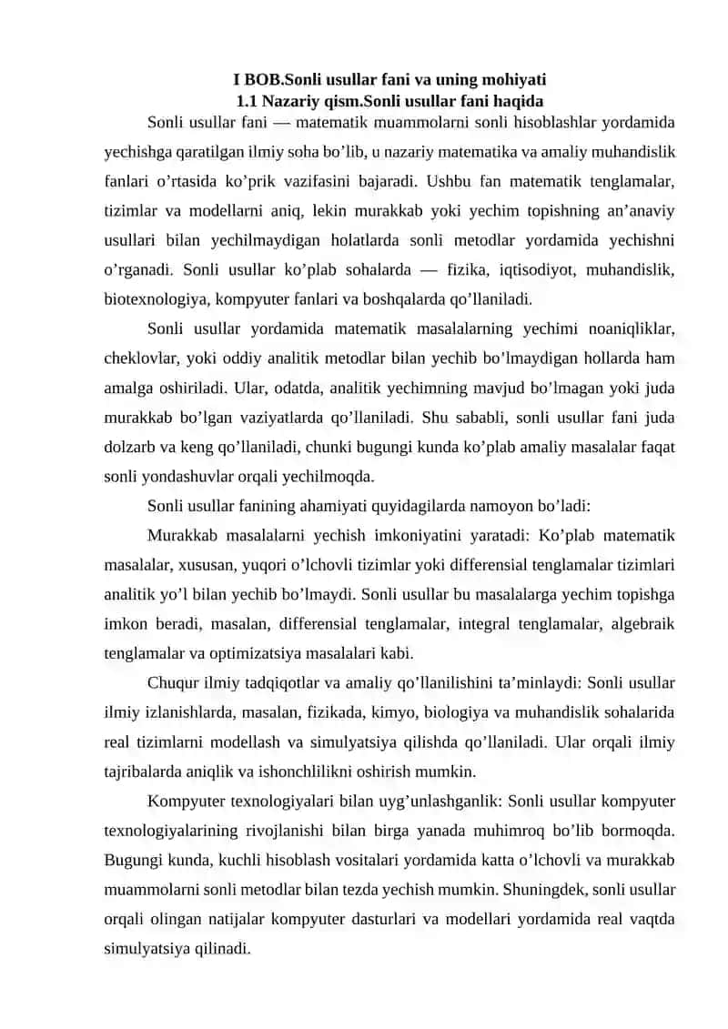chiziqli bo'lmagan integral tenglamalarni Nyuton usuli bilan yechish 3