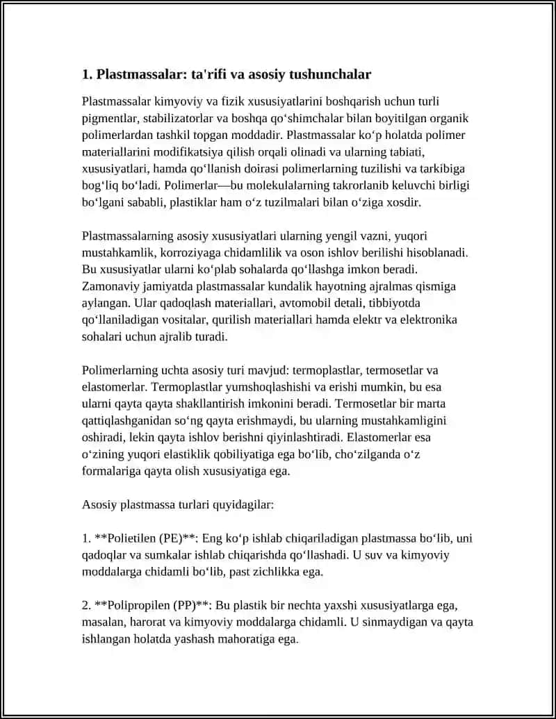 PLASTMASSALAR 3