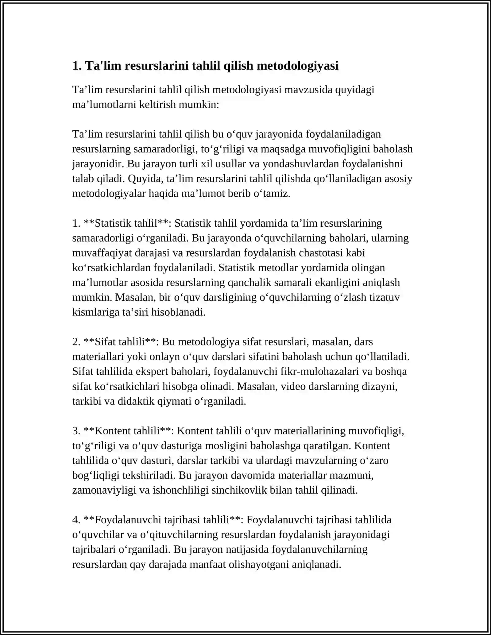 O'QUV VA ILMIY MATERIALLARNI TAHLIL QILISH USULLARI 3