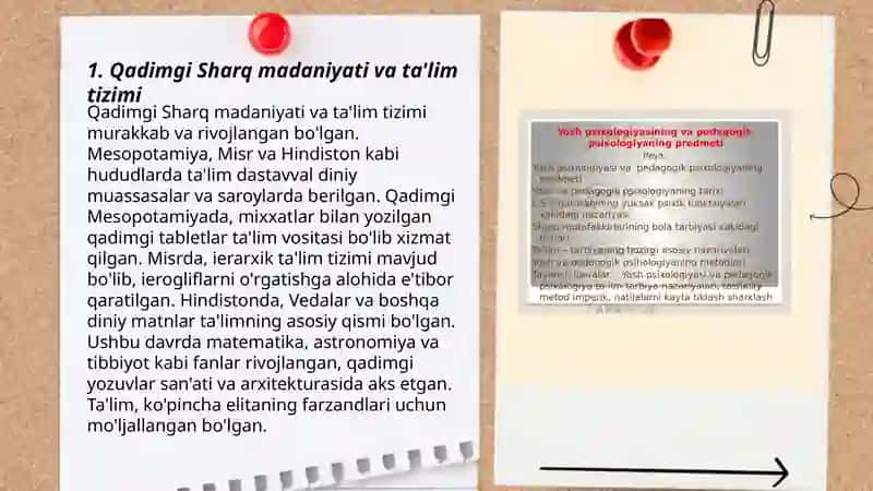 Pedagogika tarixi fani Eng qadimgi davirlardan 7-asrgacha ta'lim tarbiya va pedagogik fikirlar 3