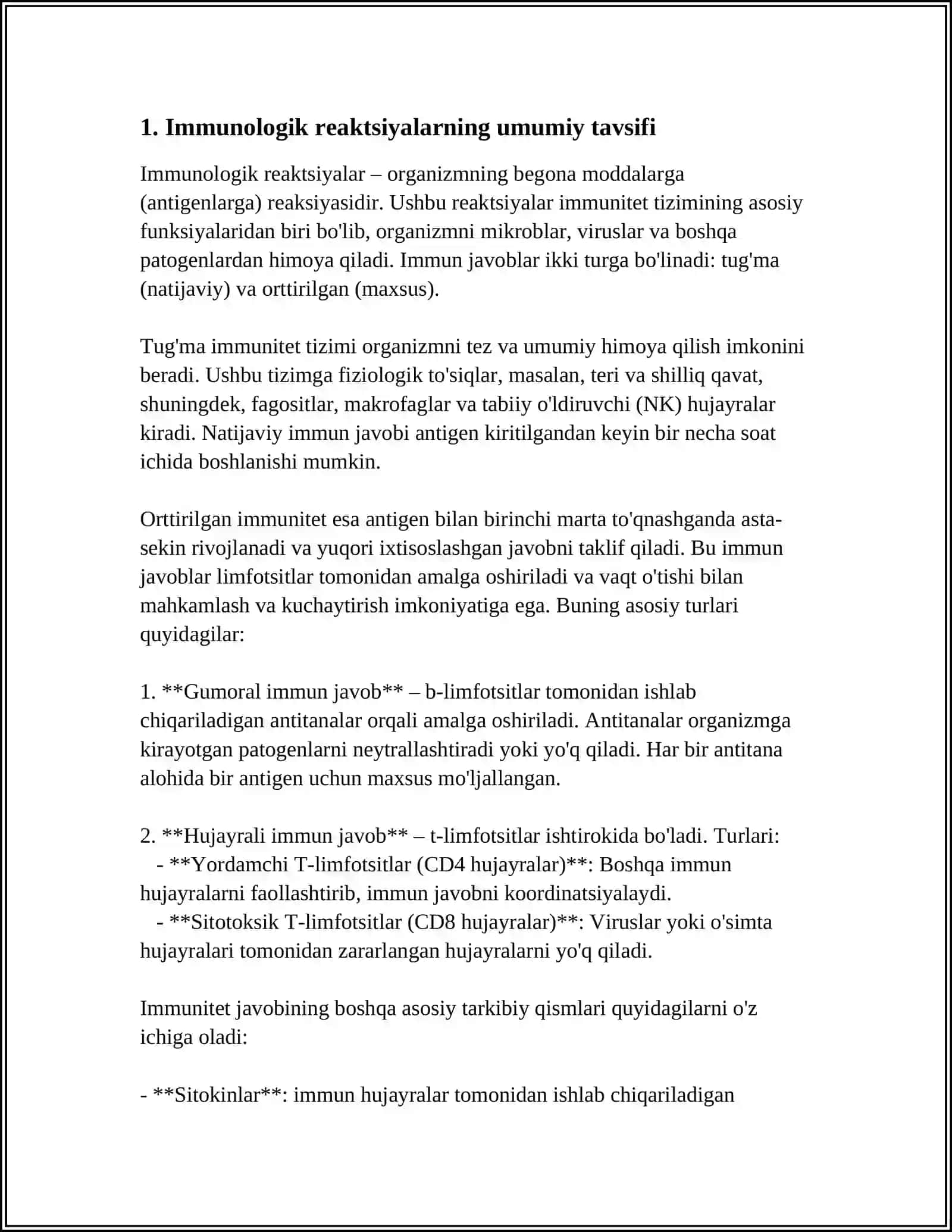 IMMUNOLOGIK REAKSIYALARNING MORFOLOGIK ASOSLARI 3