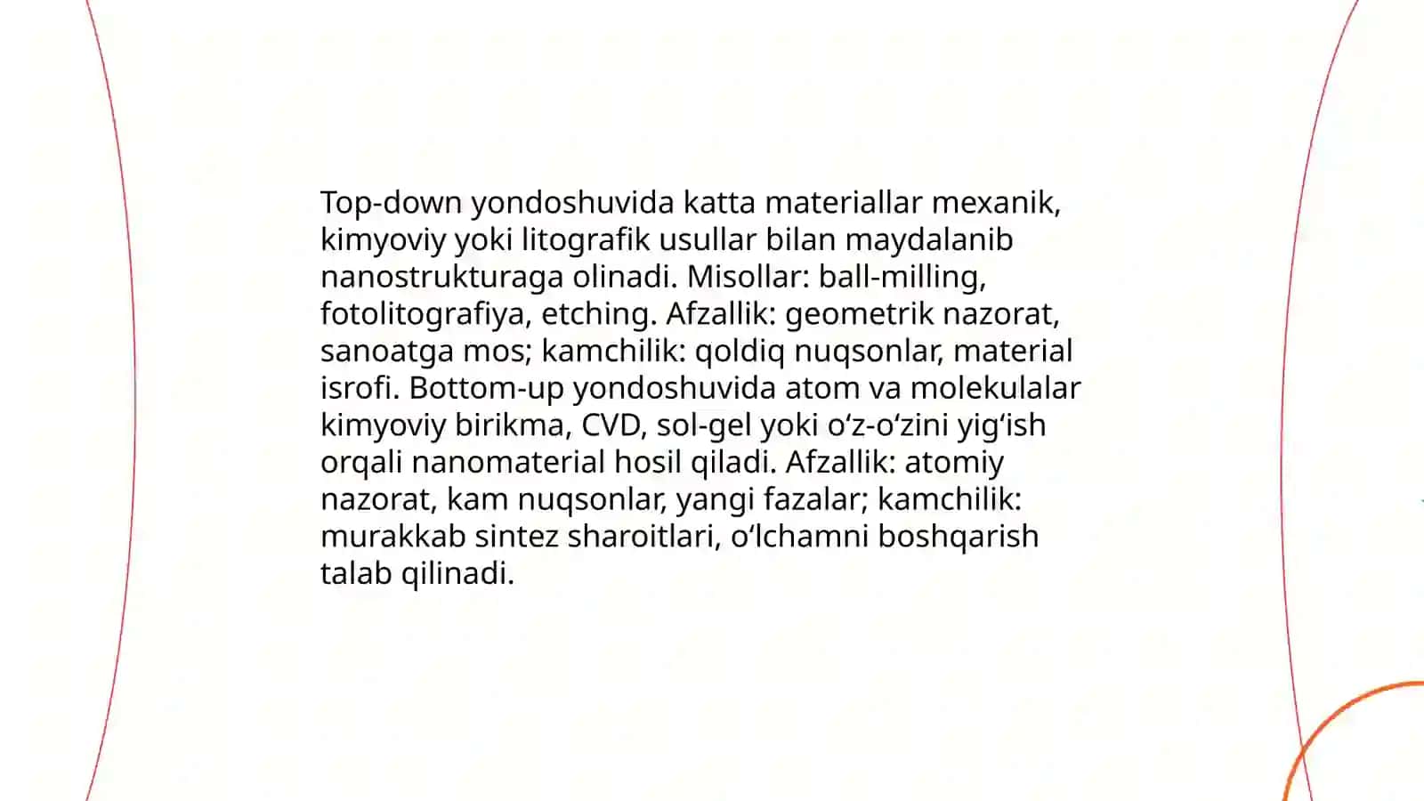Nanomateriallarni tayyorlash usullari 3