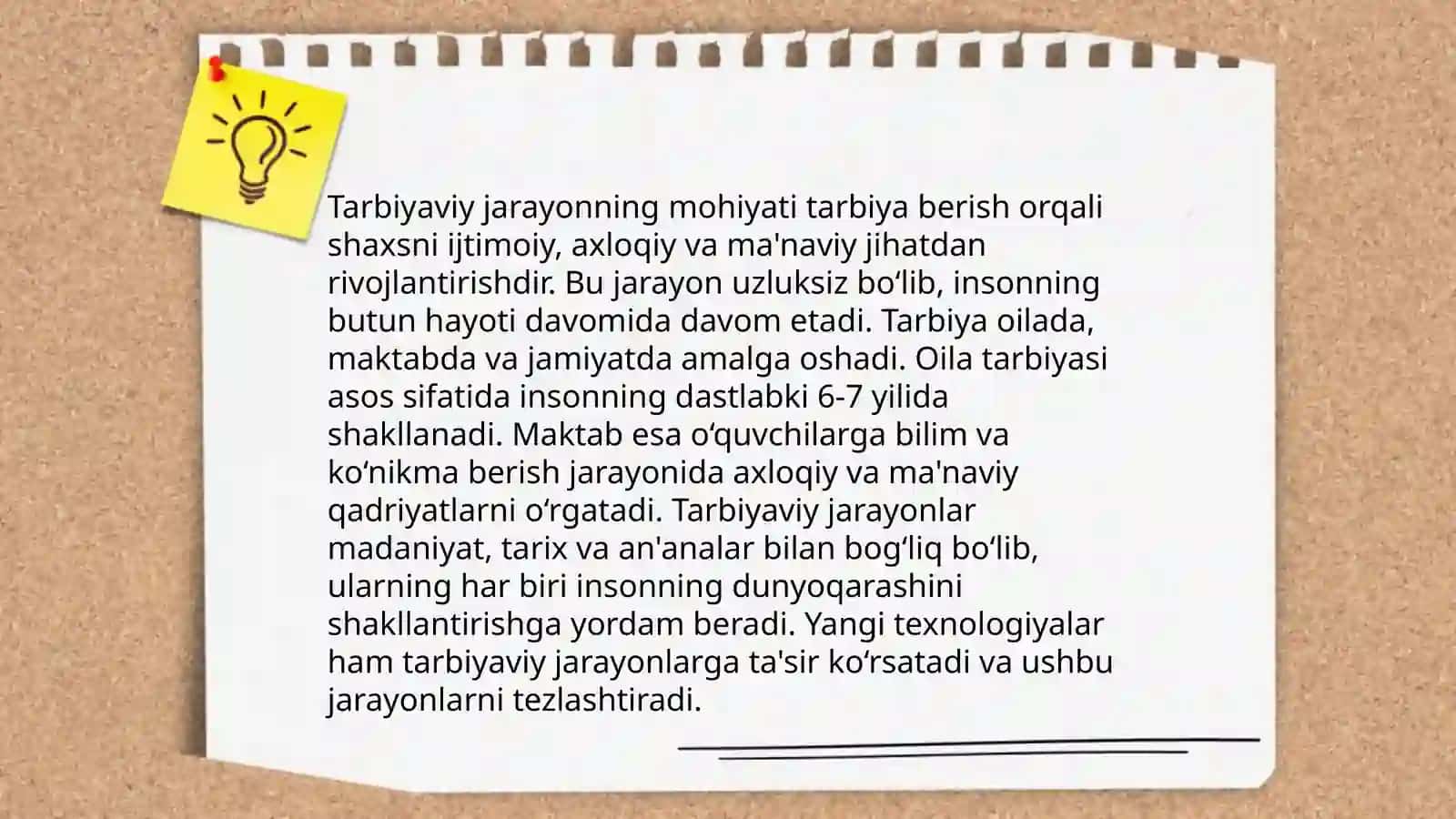 Tarbiya jarayonining mohiyati va mazmuni 3