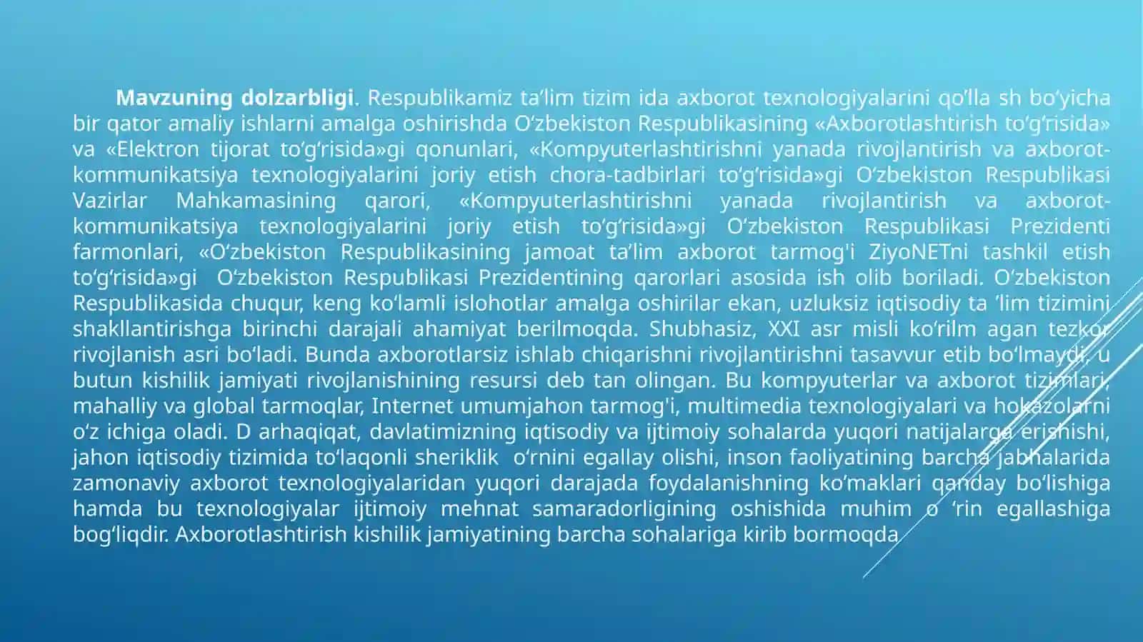 WINDOWS OPERATSION TEXNOLOGIYALARI 3