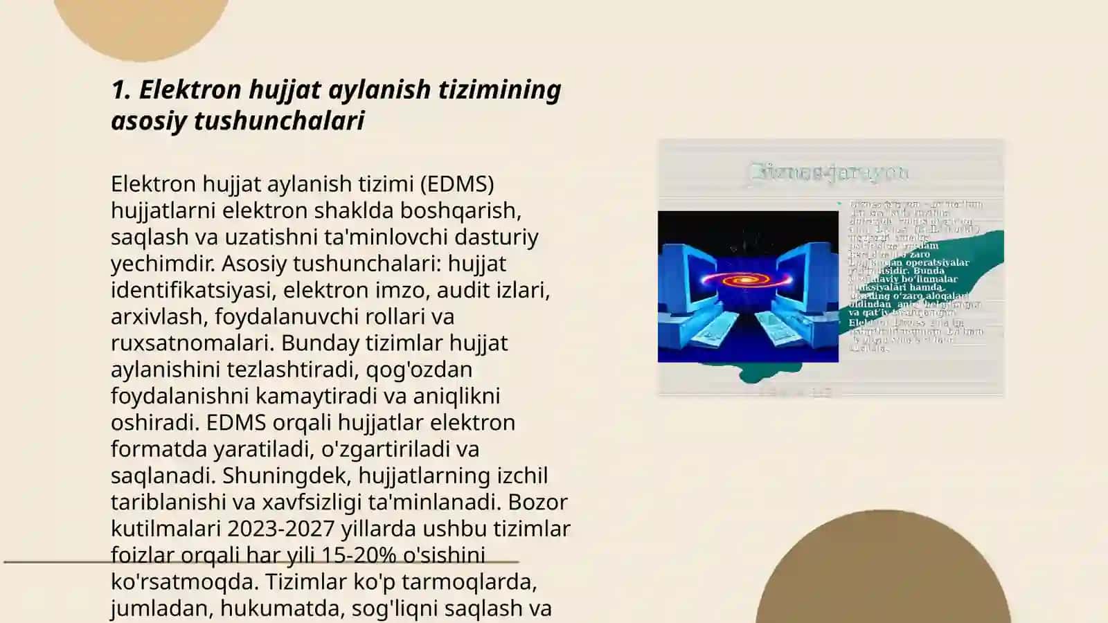 Elektron hujjat aylanish tizimlari 3