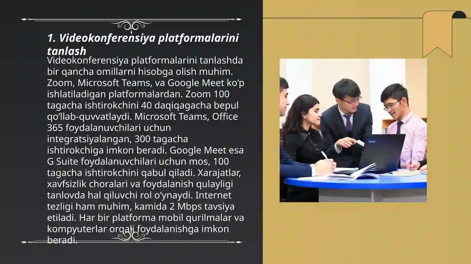 Videokonferensiyalarni tashkil etish 3
