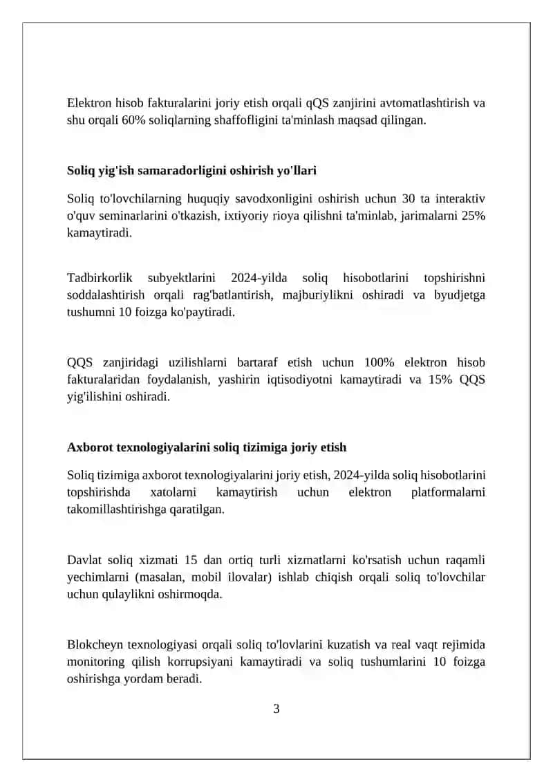 Soliq qonunchiligini soddalashtirish va davlat soliq xizmati organlarining asosiy vazifalari 3