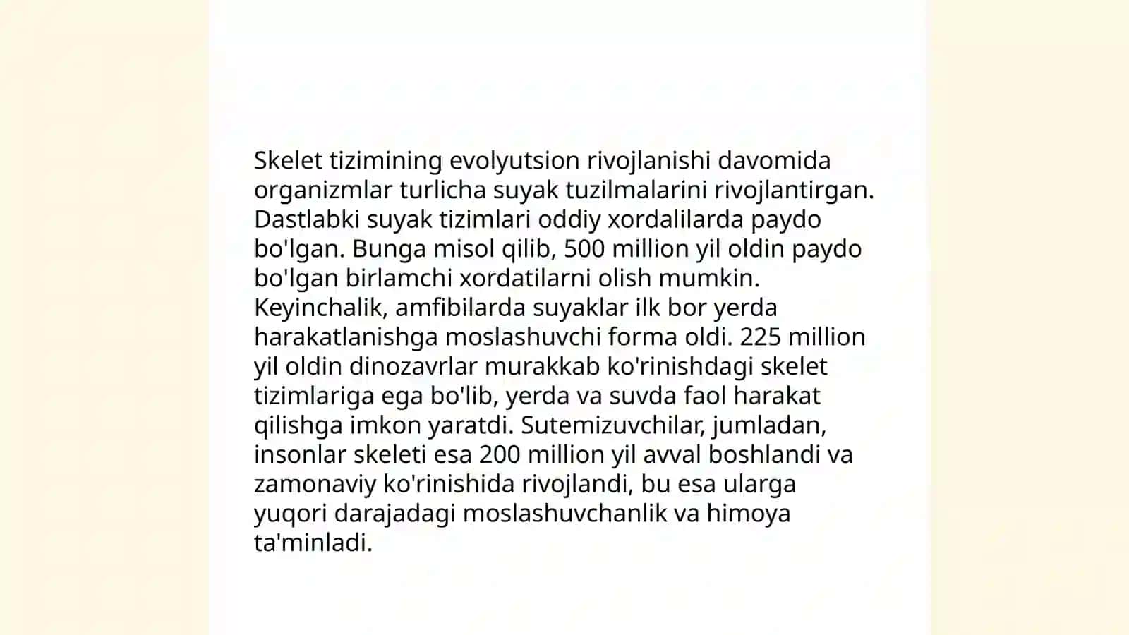 Skelet tizimi va filogenezi va buzulishi 3