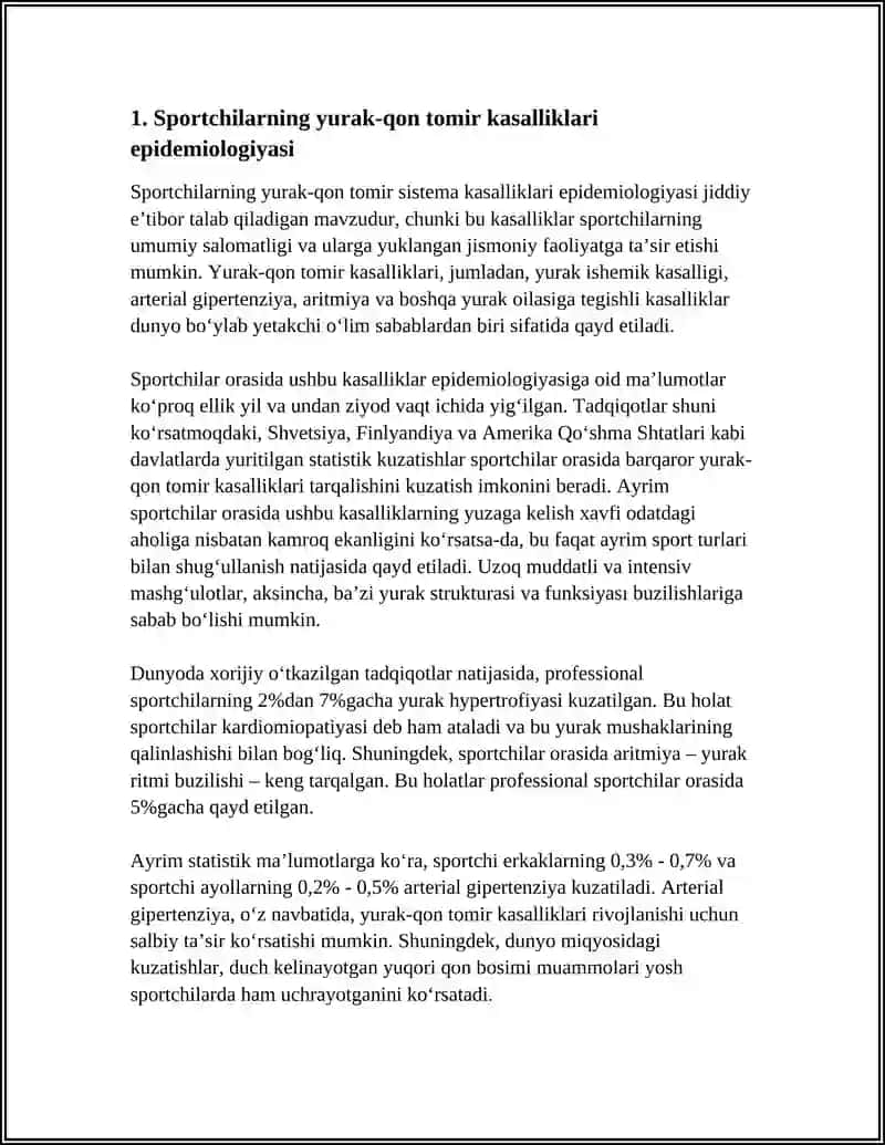 SPORTCHILARNING YURAK-QON TOMIR KASALLIKLARI 3