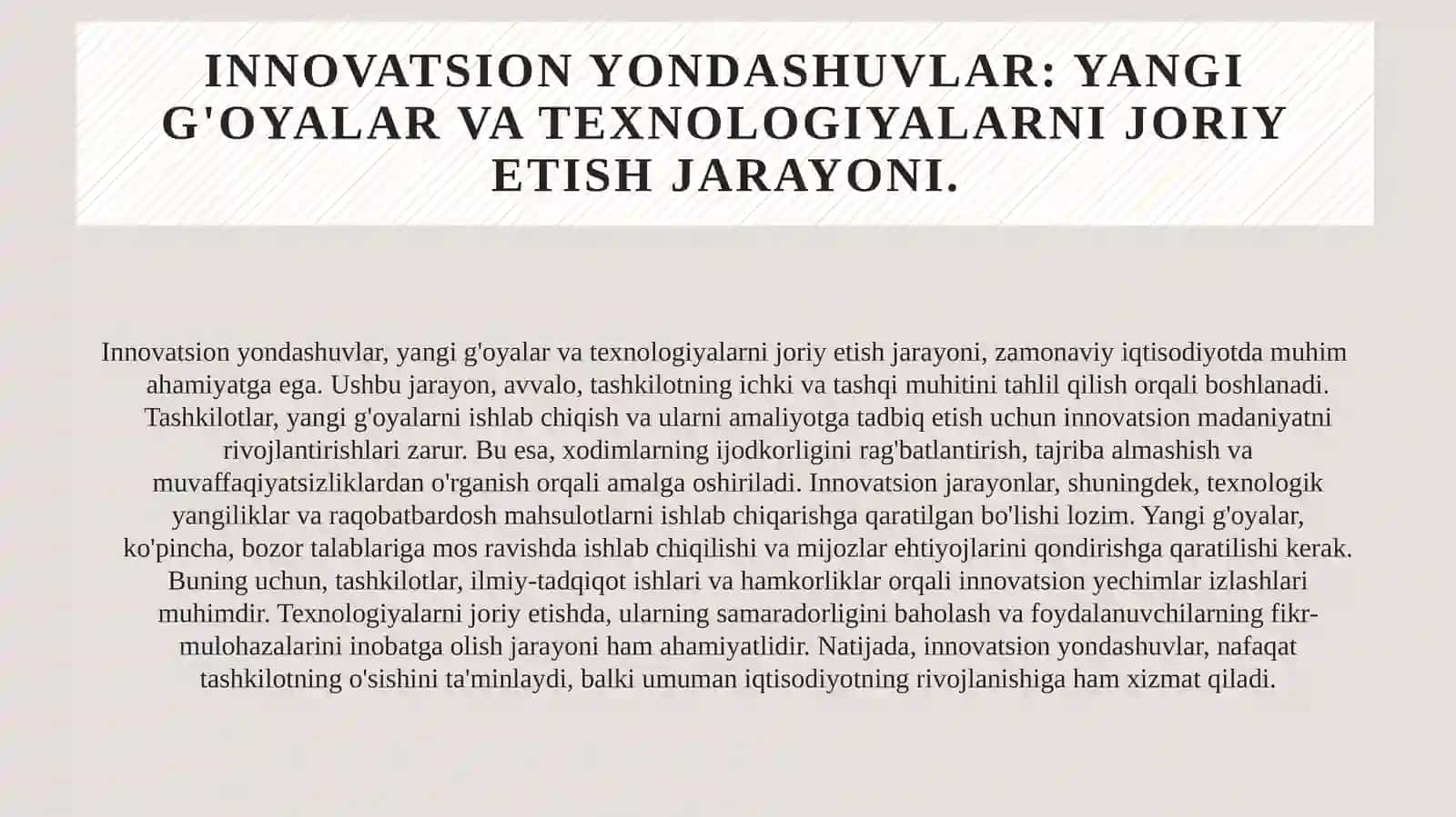 Moviy ummon strategiyasi va inovatsion strategiyalar. 3
