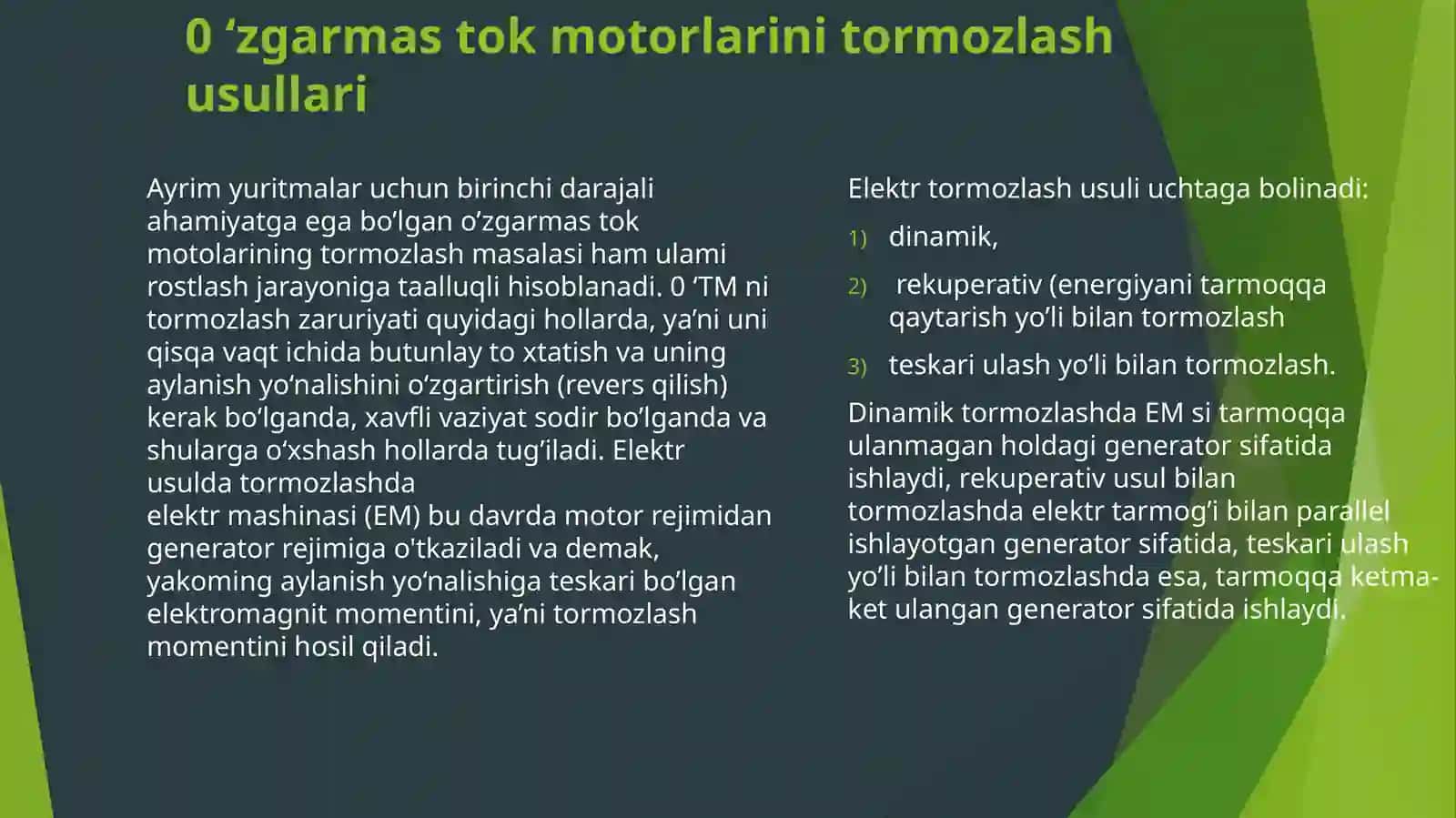 Mashinalar va yuritmalari Elektr fanidan MUSTAQIL ISHI 3
