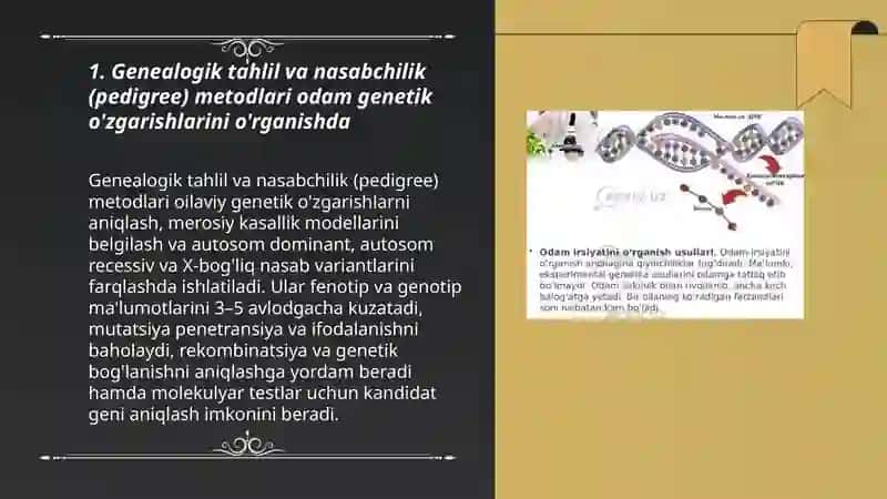 Odаm genetikasining O'zgarish Usullari: gealigik, egzaklar va population statistik 3