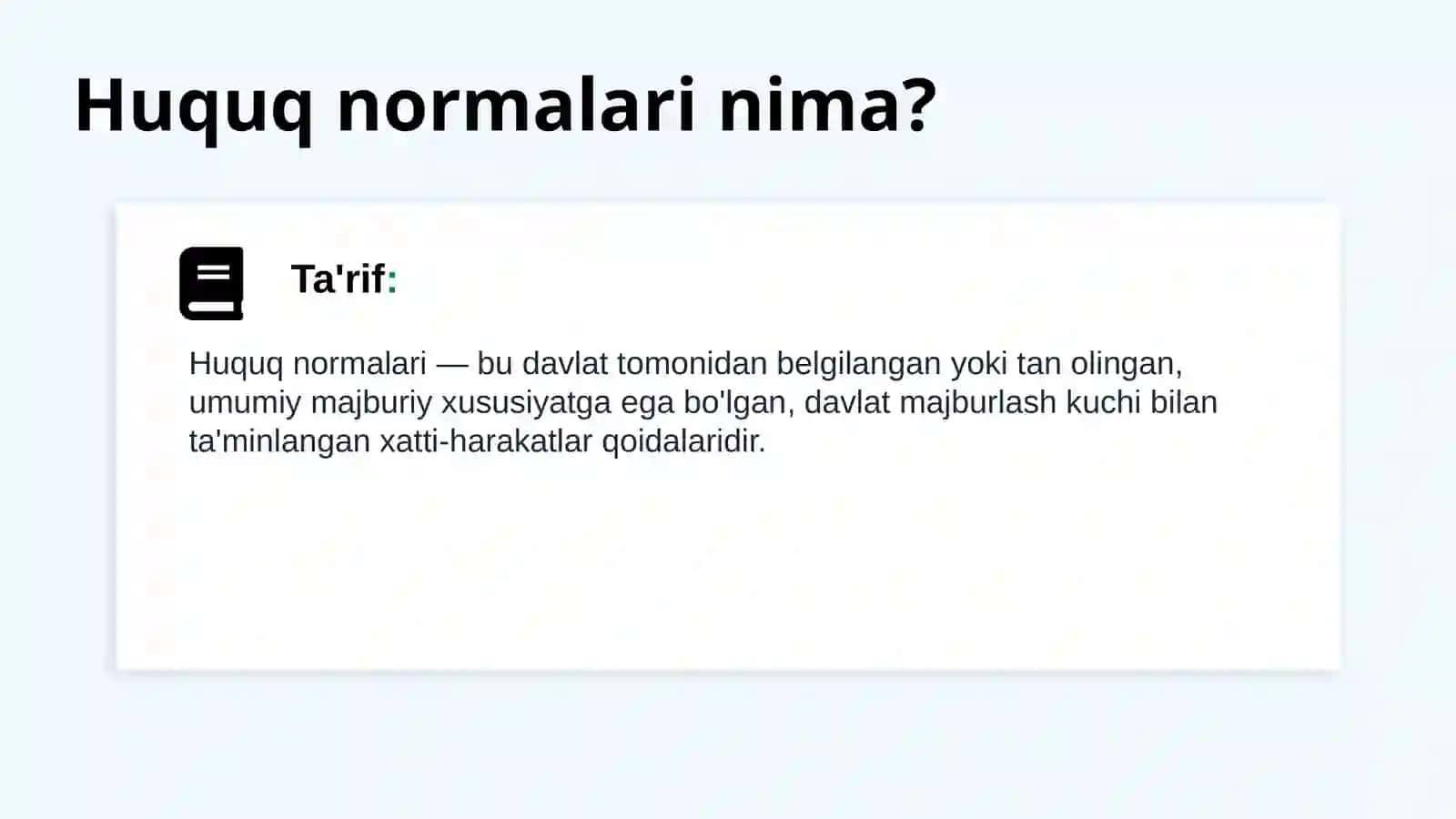 HUQUQ NORMALARI 3