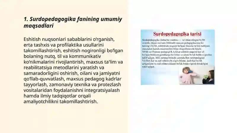 Surdopedagogika fanining maqsad va vazifalari 3