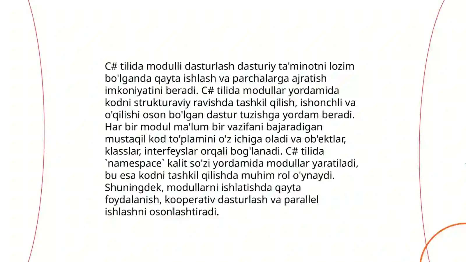 C# va boshqa tillarda ( Pascal, C++) modulli dasturlash 3