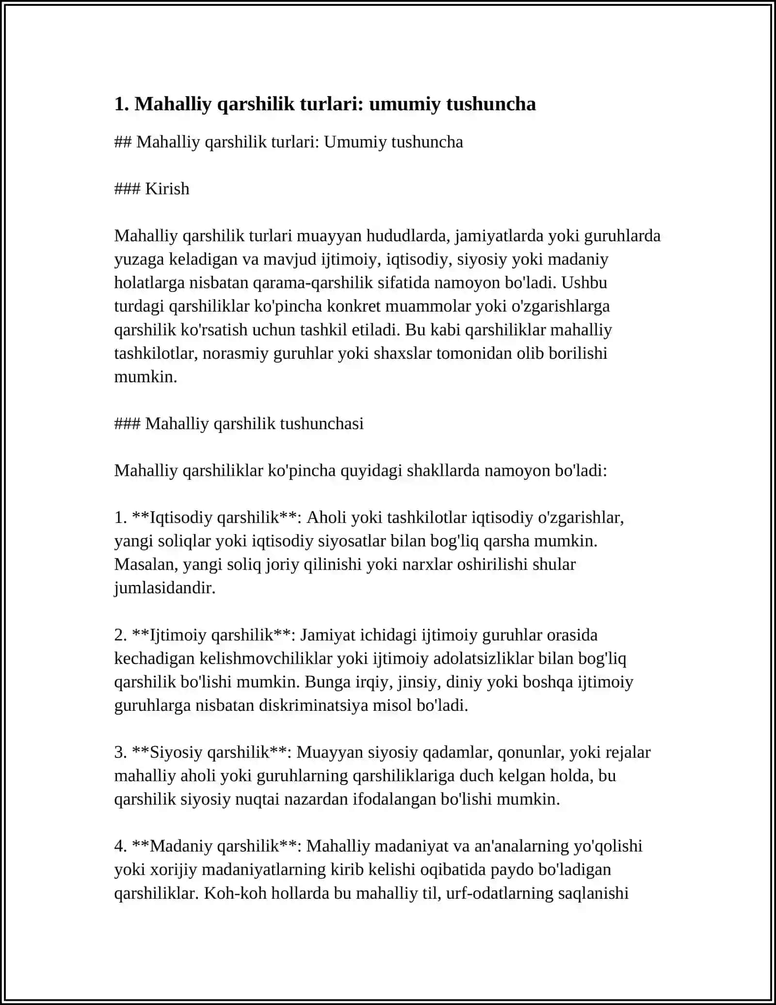 MAHALLIY QARSHILIK TURLARI 3