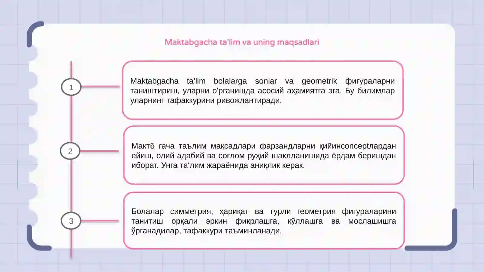 Maktabgacha ta’limda son-sanoq va geometrik figuralarni tanishtirish 3