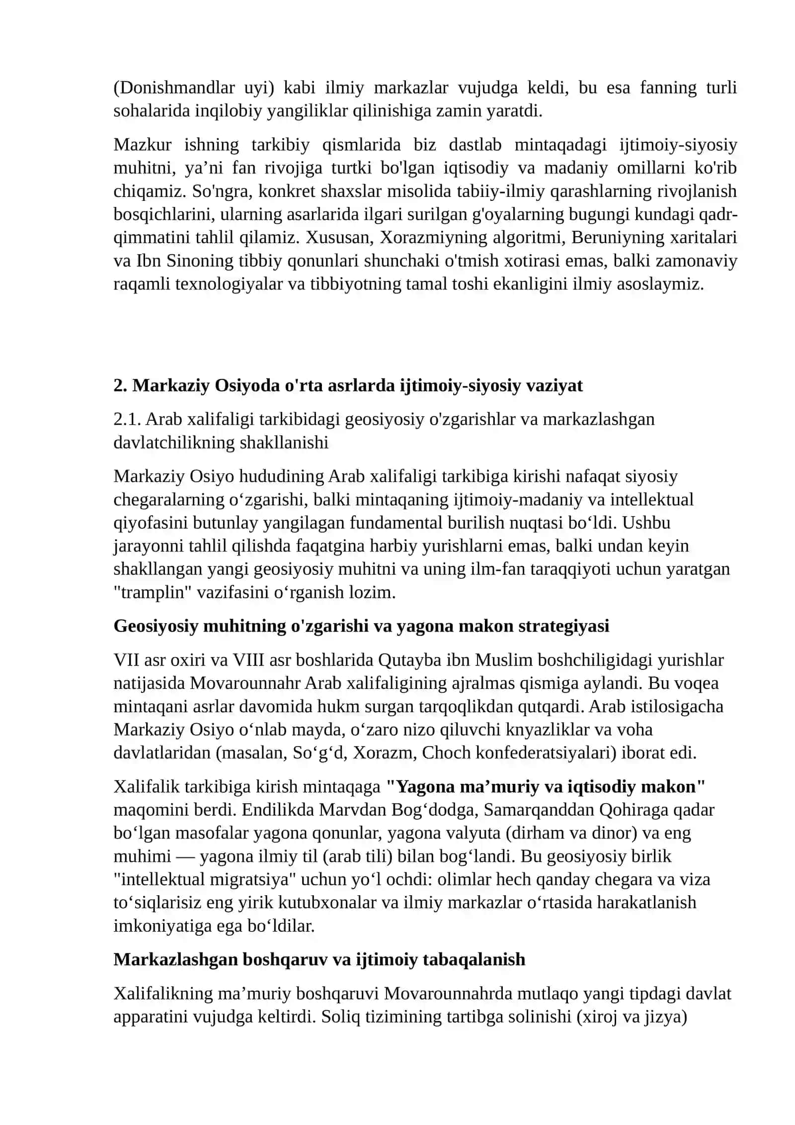 O'rta asrlarda Markaziy Osiyoda ilk uyg'onish davri va tabiiy-ilmiy qarashlar rivoji 3