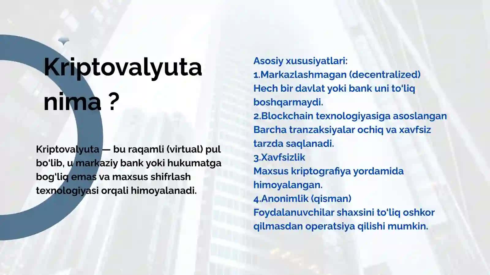 Kriptovalyuta bozorining iqtisodiyotdagi o'rni. 3