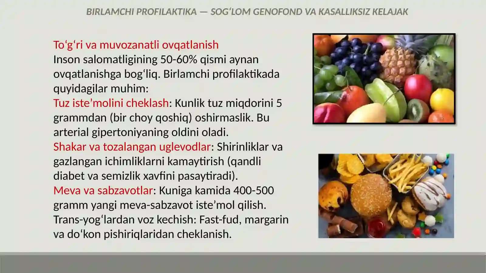 Yuqumli bo’lmagan kasalliklarning birlamchi,ikkilamchi,uchlamchi profilaktikasi 3