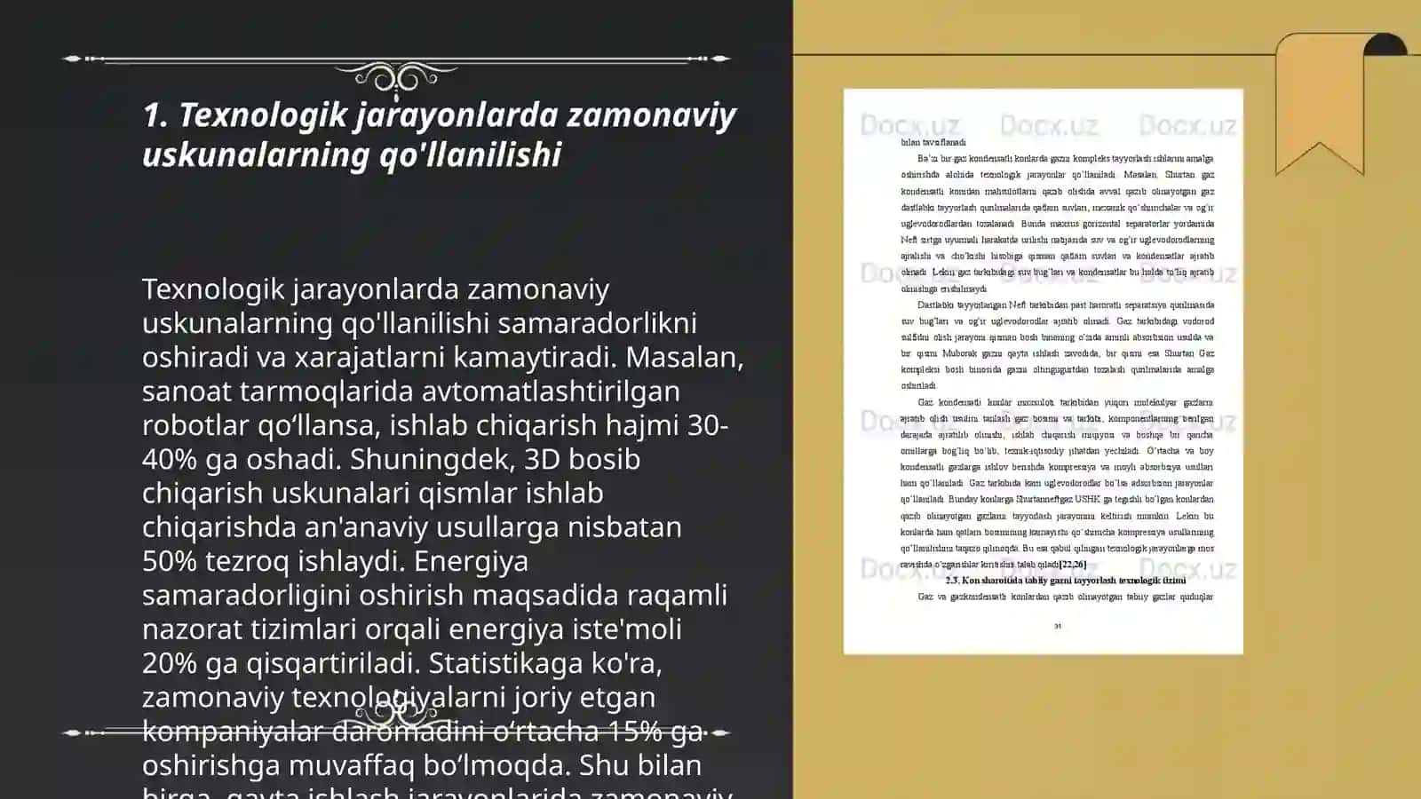Texnologik jarayonlar samaradorligini yaxshilash 3