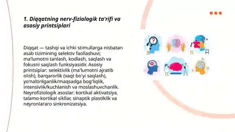 Diqqatning nerv-fiziologik asosi 3