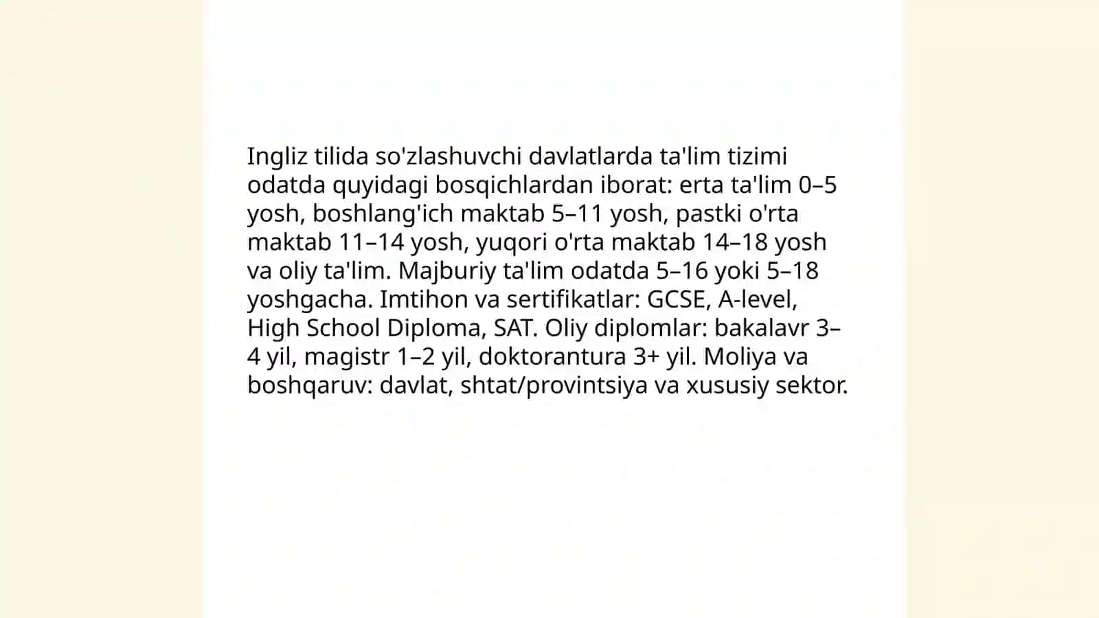 Sirtqi ta'lim Cholgʻu ijrochiligi Fortepiano Organ yoʻnalishi 4-bosqich talabasi Ismoilova Rayhon 3