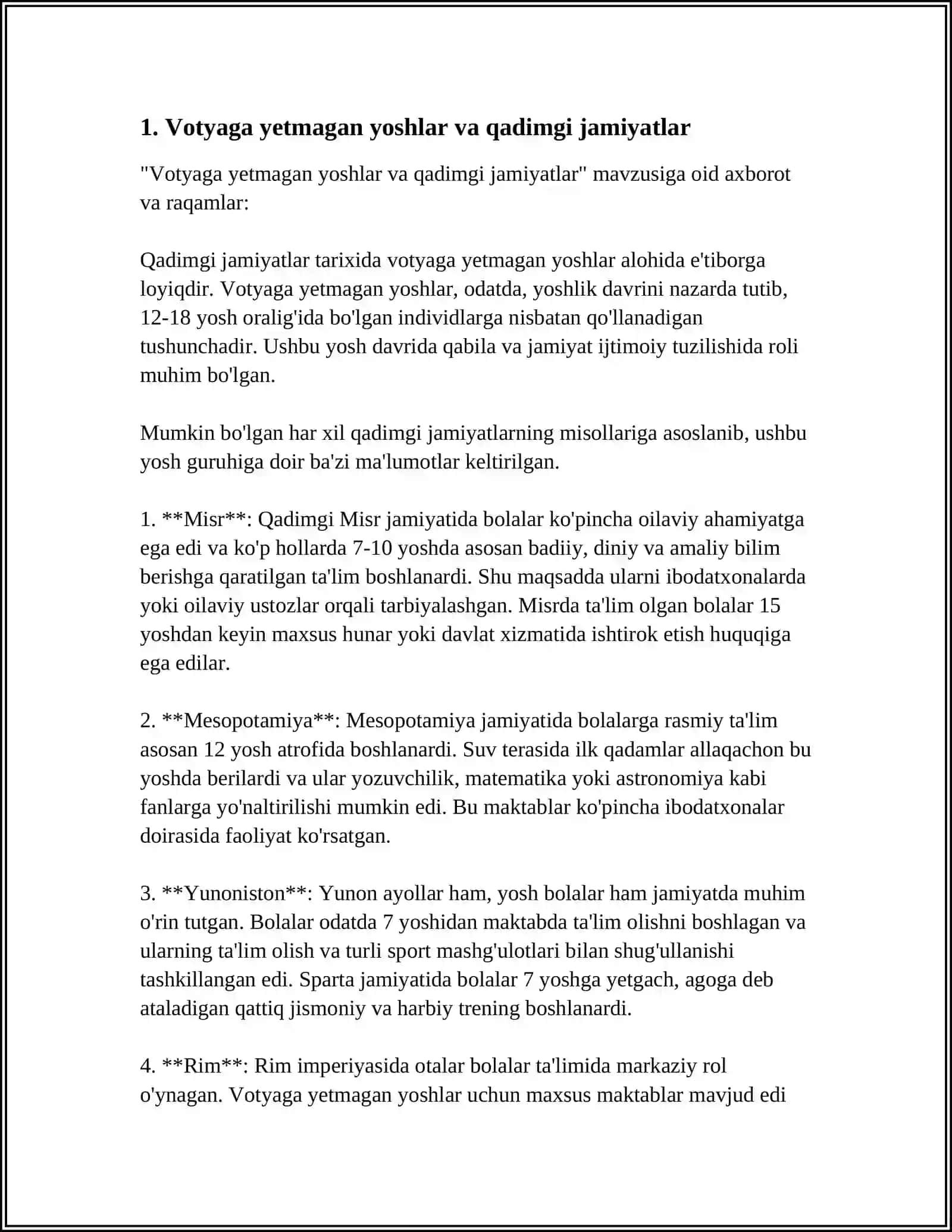 VOTYAGA YETMAGANLARNING O'TGAN ASRLARDAGI O'RNI VA PSIXOLOGIK XUSUSIYATLARI 3