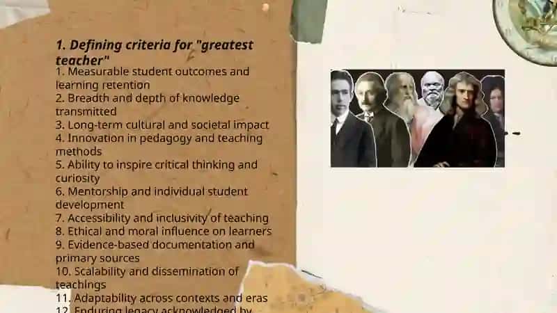 Defining Criteria for the Greatest Teacher 3