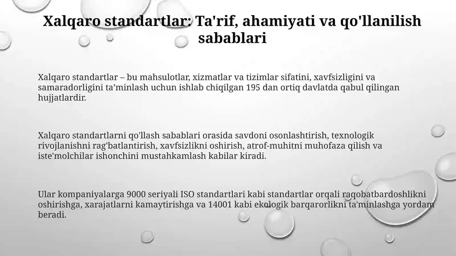 Xalqarostandartlarni qoʻllash va jori etish 3