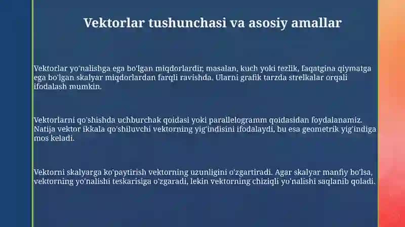 Vektorlar algebrasi 3