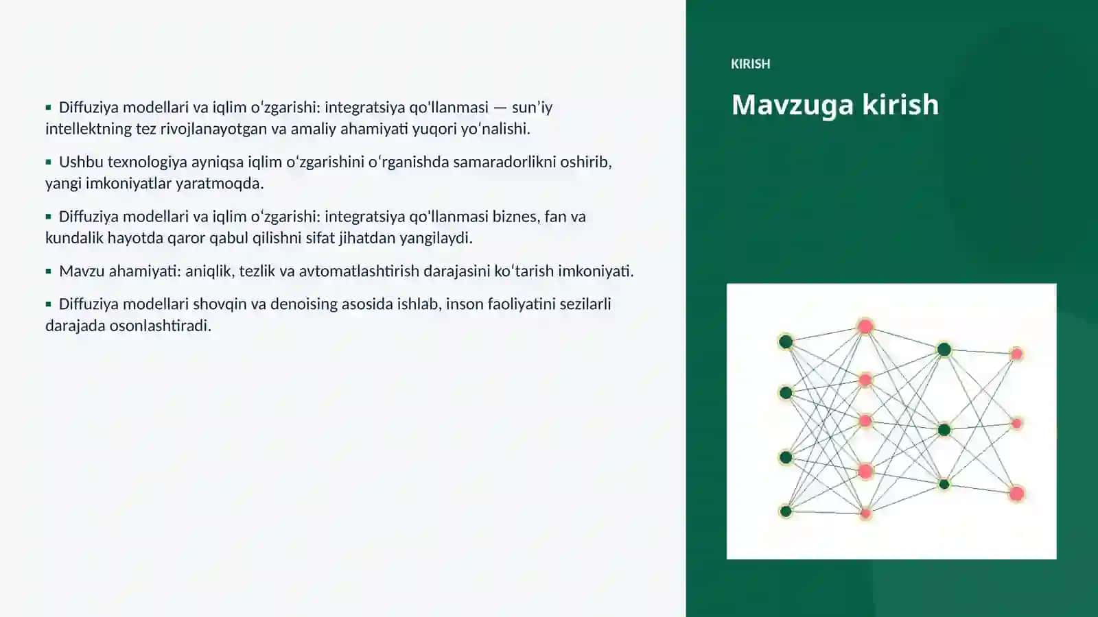Diffuziya modellari va iqlim oʻzgarishi: integratsiya qo'llanmasi 3