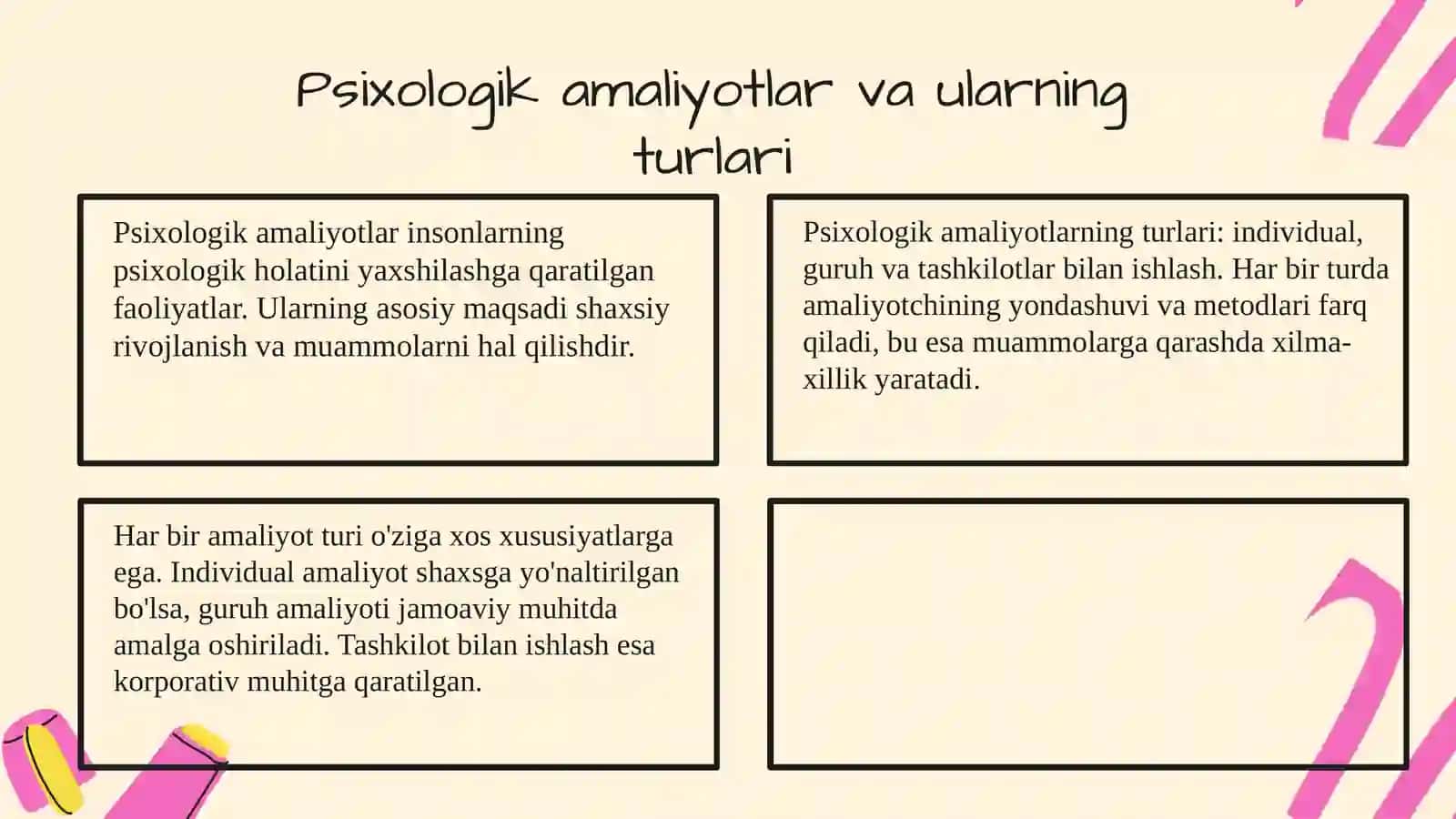 Amaliy psixolog faoliyatining asosiy ko'rinishlari psixosotsial salomatlik 3