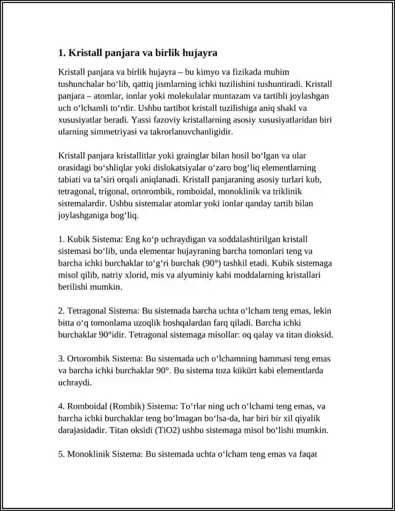 MODDALARNING KRISTALL TUZILISHI 3