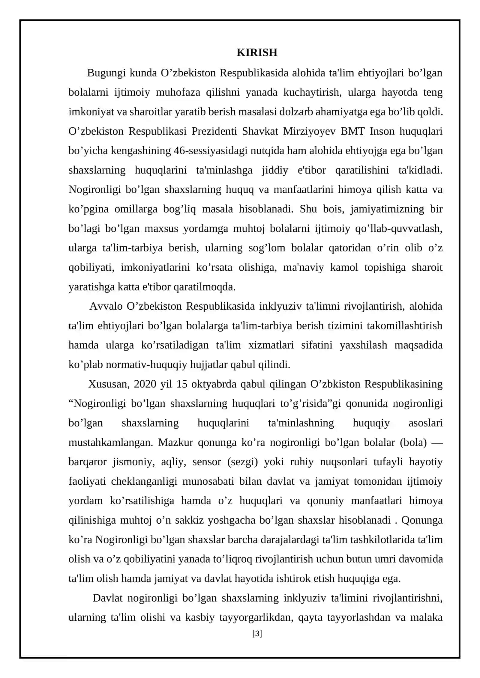 Alohida ta'lim ehtiyoji bo'gan bolalarga ta'im-tarbiya berish tizimi 3