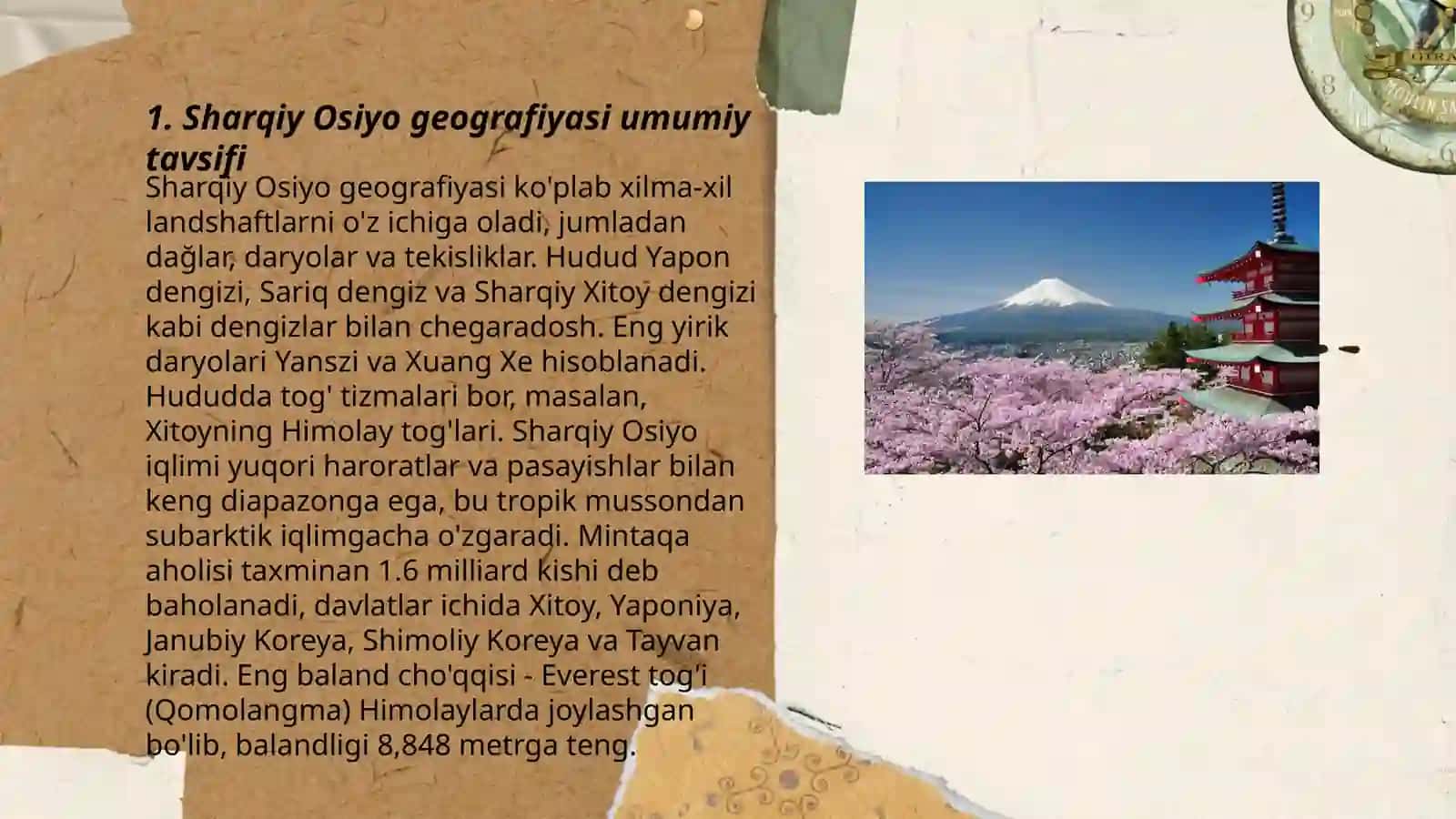 Sharqiy osiyo davlatlarining geografik tavsifi, ijtimoiy iqtisodiy xususiyatlari 3
