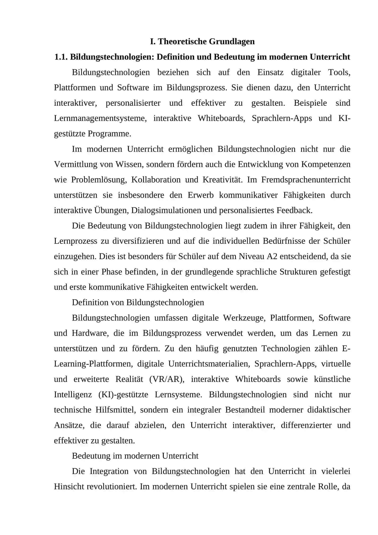 Bedeutung von Bildungstechnologien für die Entwicklung der diskursiven Kompetenz von Schülern der Sekundarstufe. (Am Beispiel von Schülern der Stufe A2) 3