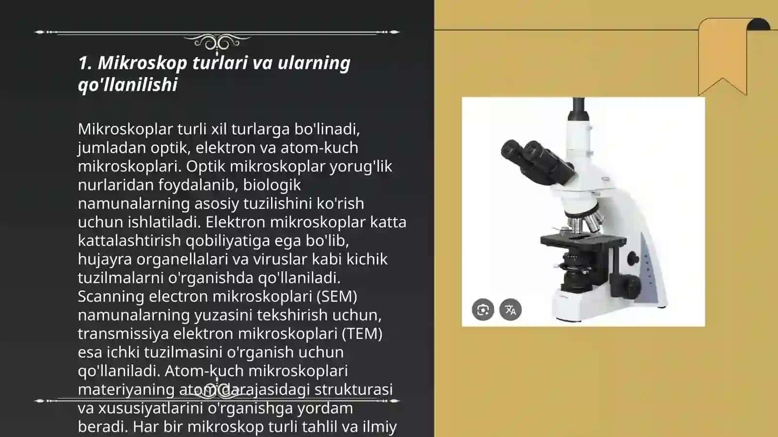 Mikroskop bilan ishlash oidasi. Viruslar. Prokariot va eukariot hujayralar 3