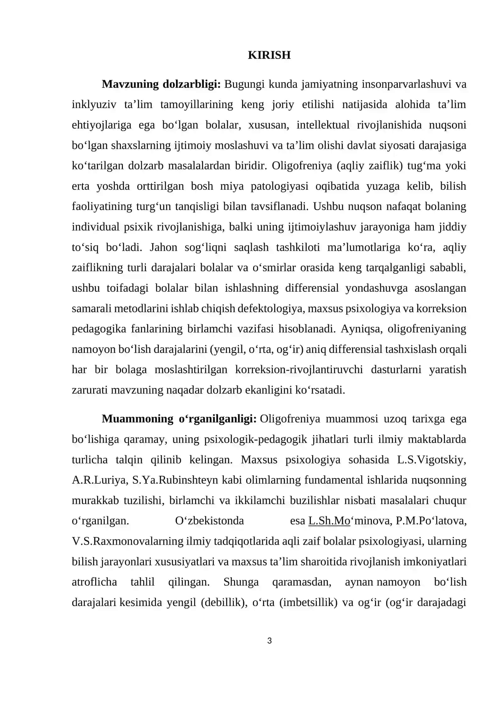 ESHITISH NUQSONLARINING YENGIL DARAJALARINI O’RGANISH 3