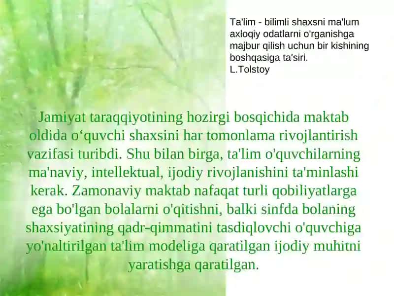 Asosiy pedagogik yondashuvlar (konsepsiyalar) va ulardan boshlang‘ich ta’limda foydalanish 3