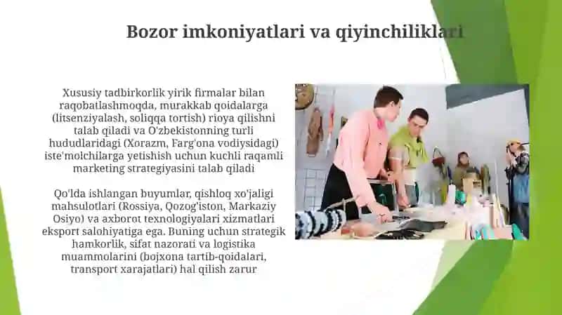 Kichik biznes va xususiy tadbirkorlikni rivojlantirish 3