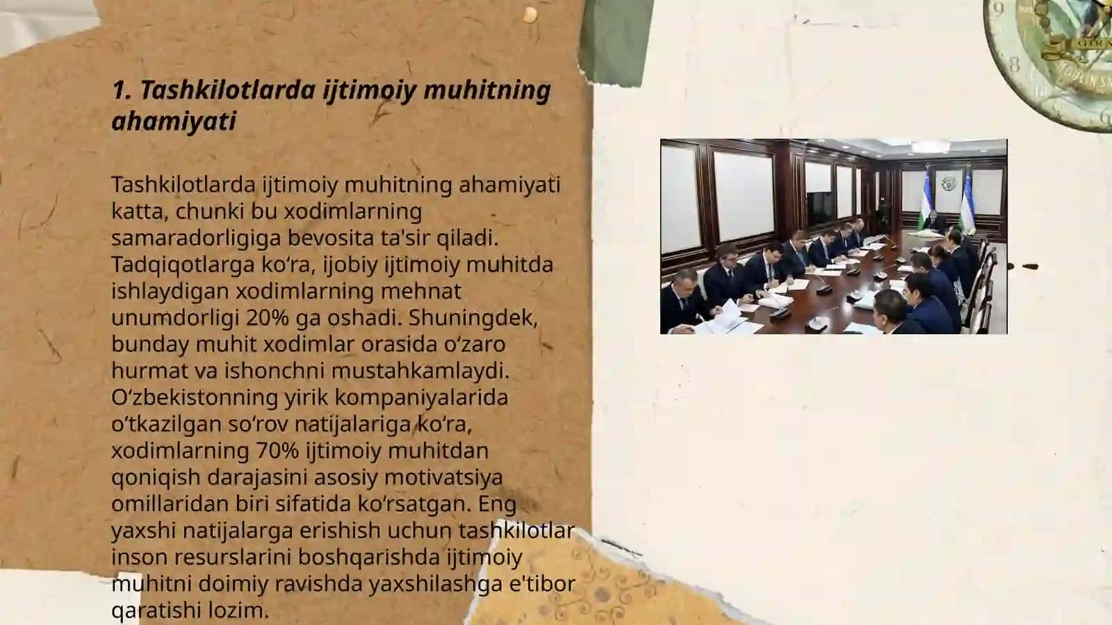 Tashkilotlardagi ijtimoiy muhitni tahlil qilish tamoyillari va uni shakllantirish 3