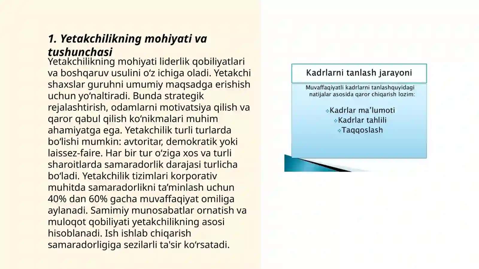 Inson Resurslarini boshqarishda yetakchilik 3