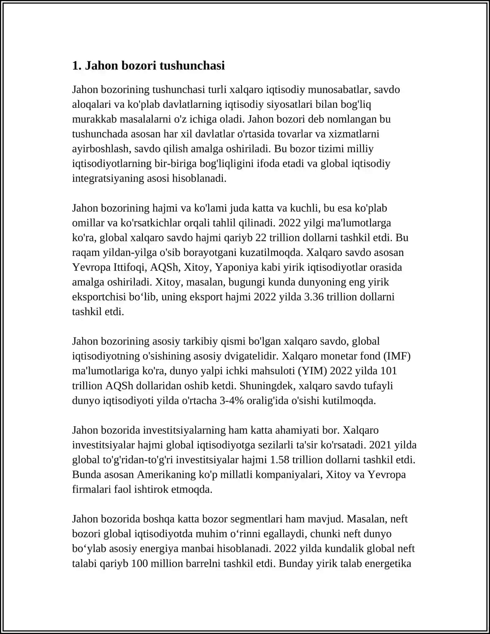 JAHON BOZORI VA UNING SHAKLLARI 3