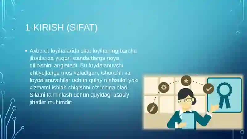 Axborot tizimlarini loyihalashtirish Sifat va Effektivlik 3