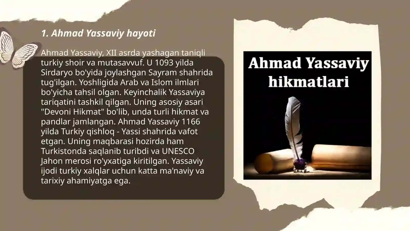 Ahmad Yassaviy — turkiy adabiyotning yirik vakili 3