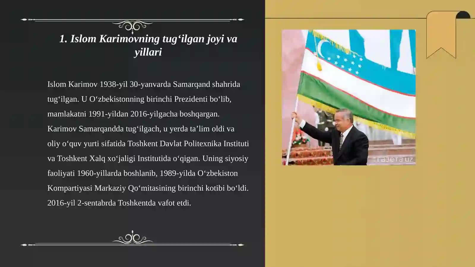 I Karimov - Oʻzbekistonning birinchi prezidenti 3