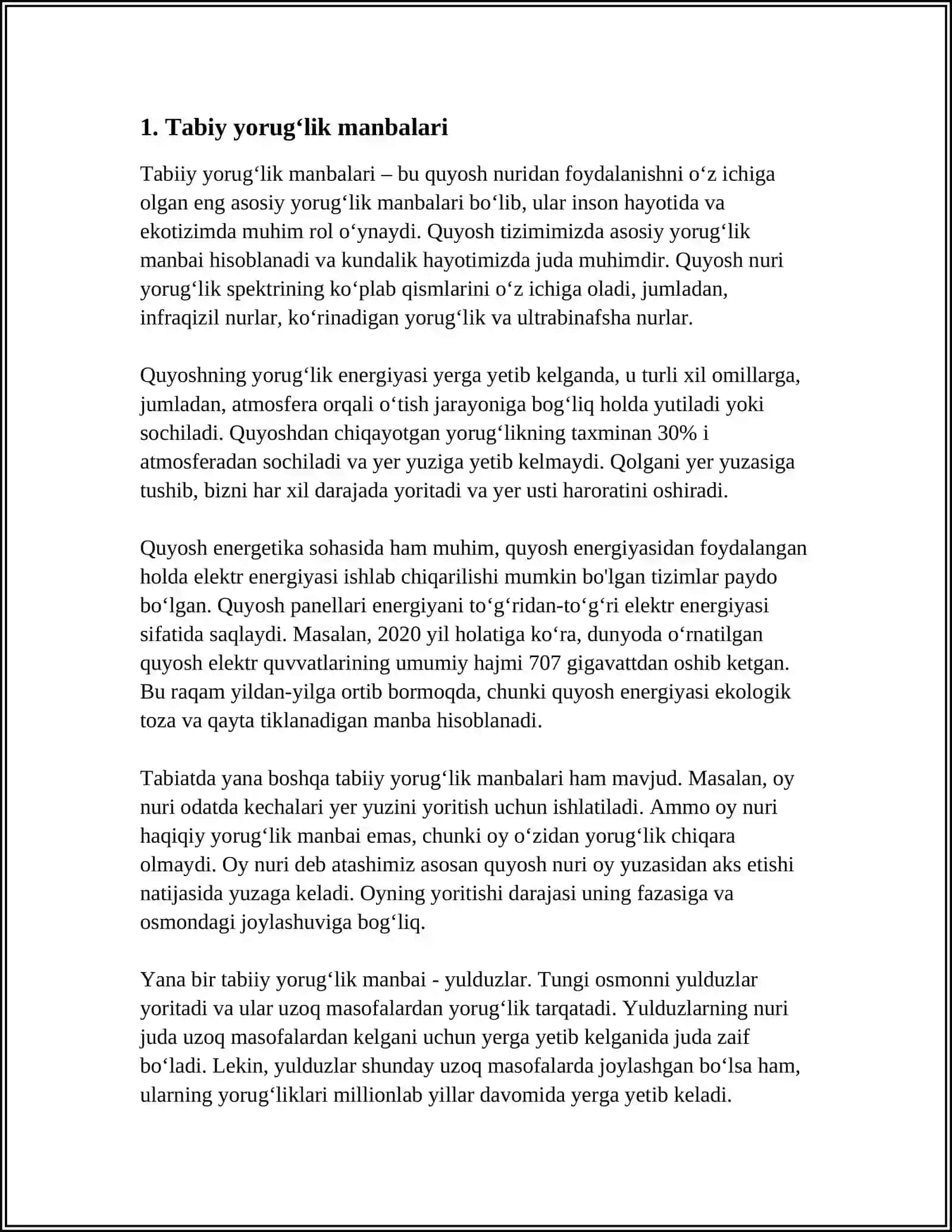TABIIY VA SUN'IY YORITISH 3